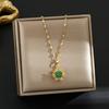 Rotatable Sunflower Pendant Necklace U Geometric Titanium Steel Light Luxury