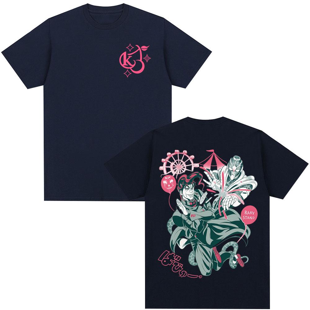 Anime JoJo Bizarre Adventure Tshirt Kakyoin Noriaki Jotaro Kujo Manga Graphic Tshirts Men Women Cotton Casual Oversized Tshirt