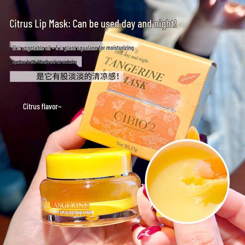 Thailand Cibio2 Schlaf-Lippenmaske - Feuchtigkeitsspendender, Nährender, Peelingender Lippenbalsam & Lippenstift-Primer zum Glätten von Lippenfältchen.