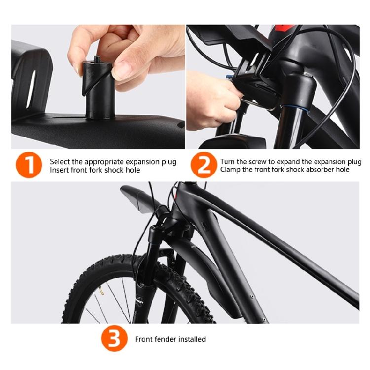1 Set of Bicycles Front Rear Mud Guard for Mountain Bikes, Bicycles Mud Flap Adjustable Bicycles  Front Rear Mudguards
