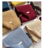 Knitted Scarf Women  Wool Winter Warm Scarves Bright Solid Color Design Thickened Shawl Soft Cashmere Pashmina Neck