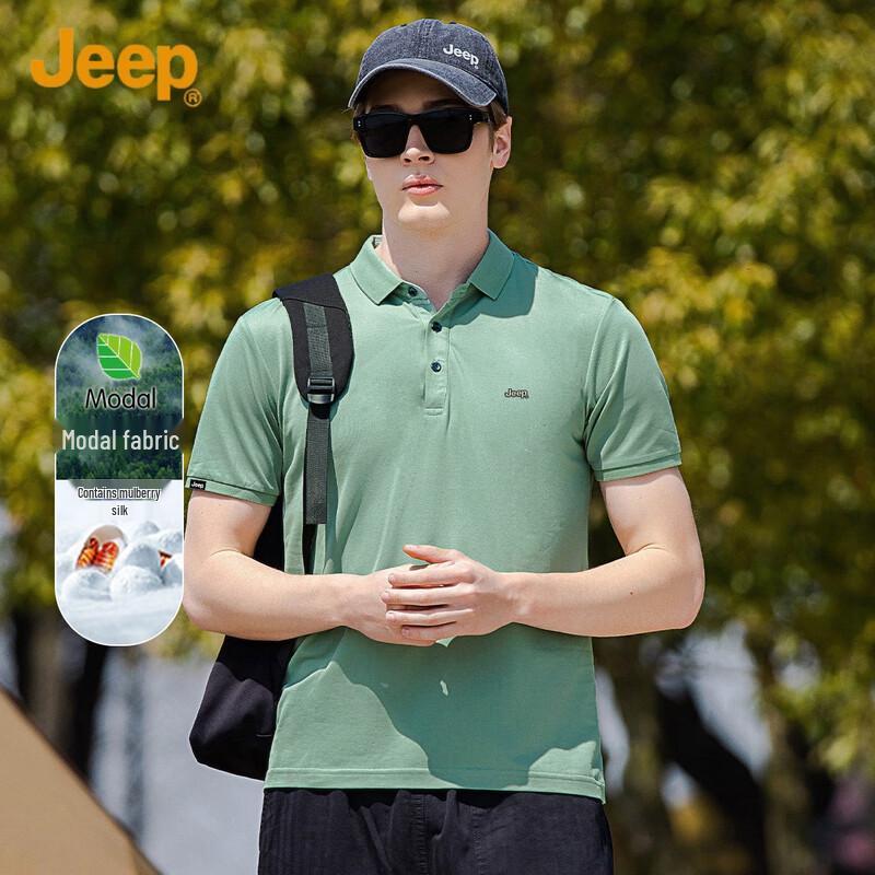 JEEP Men s Summer Sport Lapel Polo Shirt 2XL