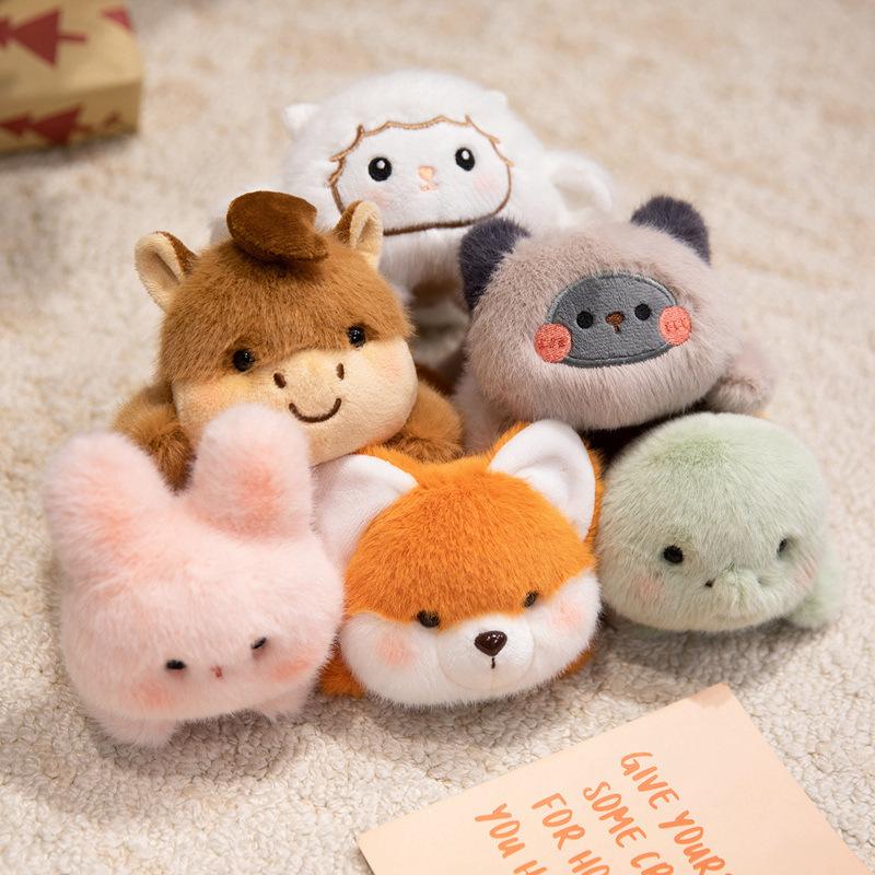 Cute Little Animal Elephant Rabbit Refrigerator Sticker Plush Toy Doll Magnetic Fox Doll Girl Rag Doll