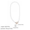 Baroque Faux Pearl Necklace, Elegant Beaded Clavicle Chain for Women