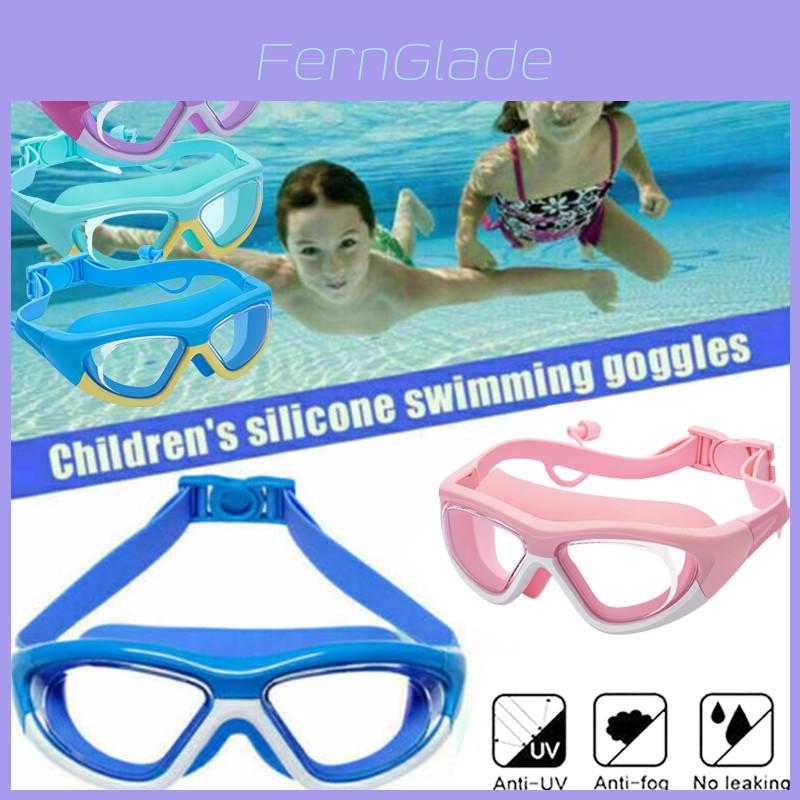 Anti-fog Swimming Goggles For Kids With Ear Plugs And Uv Protection No Leaking