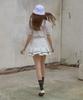 Candini Ivory Pocket Pleated Skirt