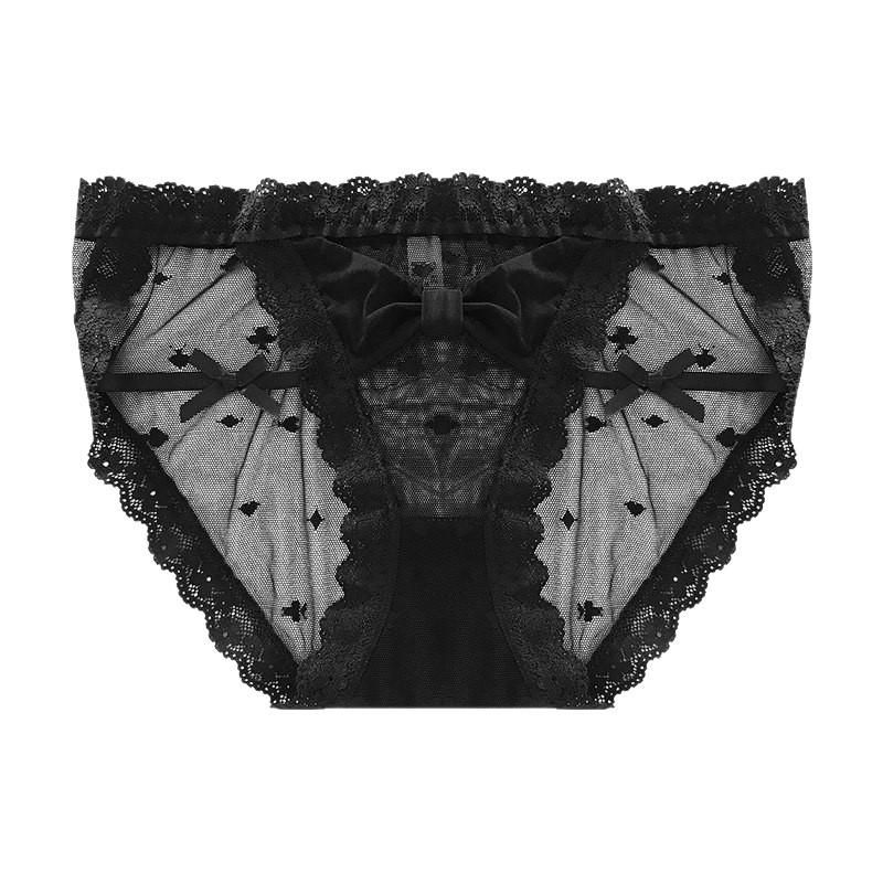 Ladies Summer Thin New Style Pure Sexy Lace Pure Cotton Crotch Low Waist Triangle Briefs