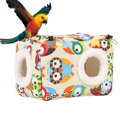 Ninho Quente de Papagaio Cama de Pássaro Grossa Cabana Quente para Aconchego Lavável Casa Ninho de Pássaro Esconderijo Cama para Dormir para Papagaio Periquito