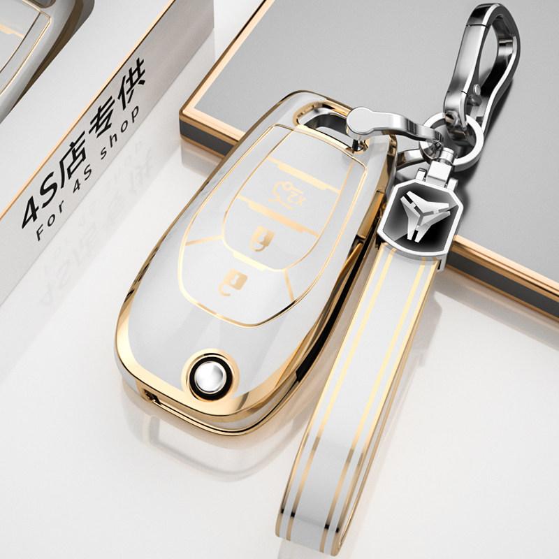 Tpu Car Key Case Key Chain For Chevrolet Cruze Spark Sonic Camaro Volt Bolt Trax Malibu  Folding Key Case Protector Accessories