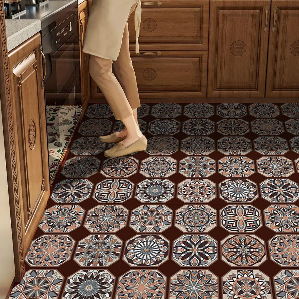 Kitchen Floor Mat Vinyl Carpet Pvc Leather Mats Waterproof Oil-proof Large Rug Home Decoration Non-slip