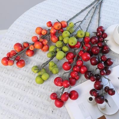 30 Heads Artificial Fruit Branch Green Plants Simulation Tree Bouquets  Restaurant Decoration