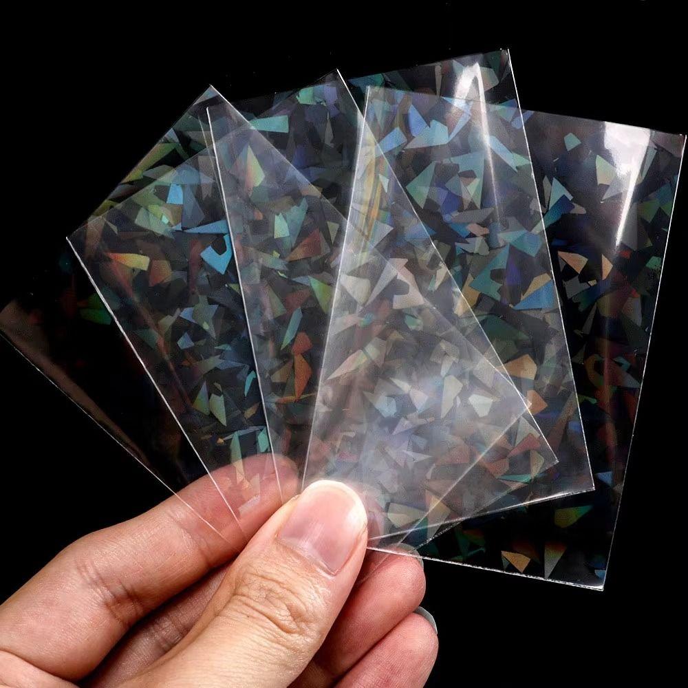 50 sztuk laserowych koszulek na karty, folia ochronna na fotokarty do K-pop, planszówek, kart Tarota, fotokart