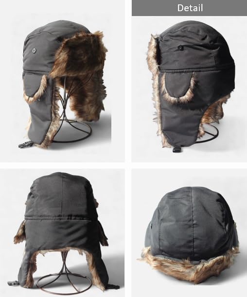 Librass Flight Cap, Pilot Cap, Bomber Hat, Flight Cap, Cold Weather Outdoor Cap for Men and Women (Camouflage Woodland Camo)