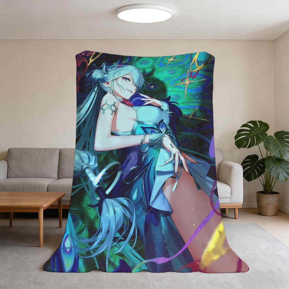Blanket Super Warm Comfortable Plush Throw Honkai Blanket Child Home Star Sofa Yaoguang Rail Bedroom Gift