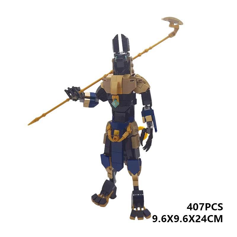 Building Block Compatible With 112777 Death Anubis, Lord Of The Underworld In Egyptian Mythology, Assembled