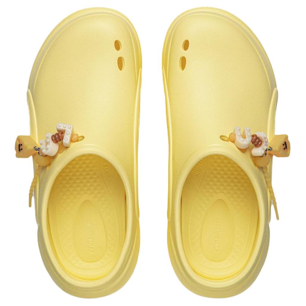 Li Ning Sports Lifestyle Gashapon Shoes EVA Soft Comfortable Trendy Clogs Unisex Shoes Pineapple-Yellow AGAW019-15