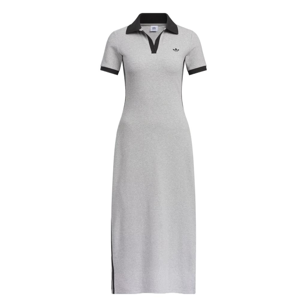 Adidas Originals Comfortable Fashion Simple Short Sleeve Dress Women Dresses Medium-Gray KF0318