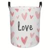 1pc, Large Capacity Laundry Basket with a Romantic Heart-Shaped Love Print And Handle, Ideal for Valentine'S Day Or Birthdays, Foldable And Lightweigh