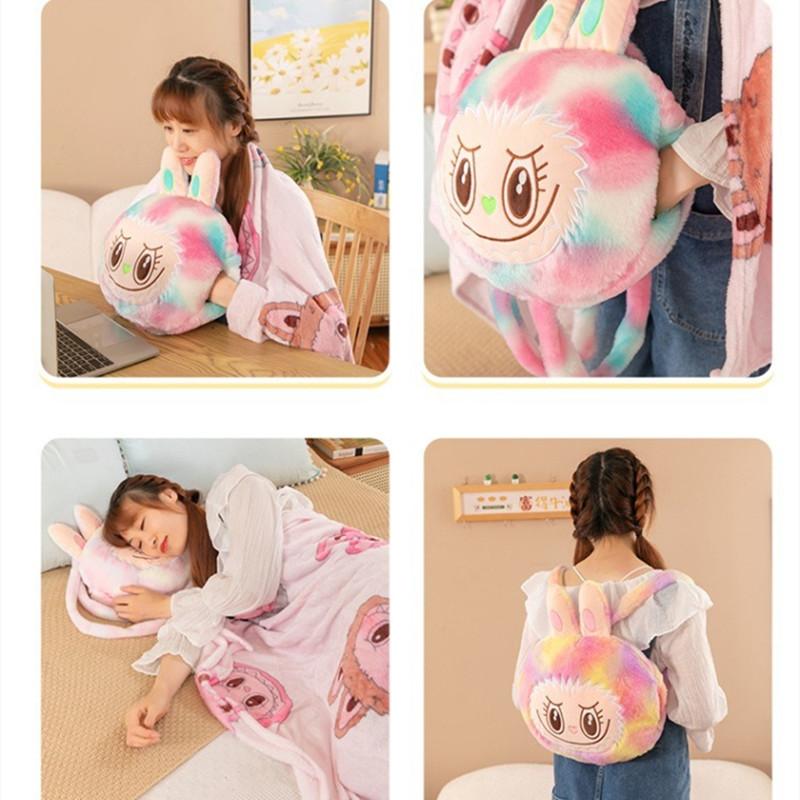 Labubu Manta Almofada Mágica 2 em 1: Onde o Conforto Encontra a Versatilidade