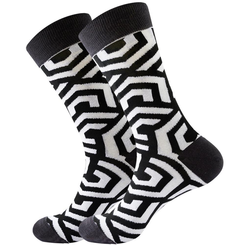 Striped multicolor street skateboarding funny socks for men and women