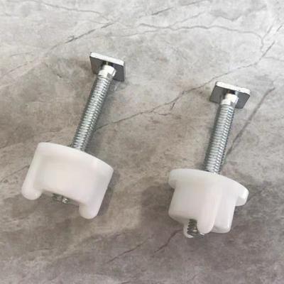 2pcs Stainless Steel Toilet Lid Fixing Screws for K 3566T U Toilets Featuring Square Head and Rubber Nut Noise Reduction