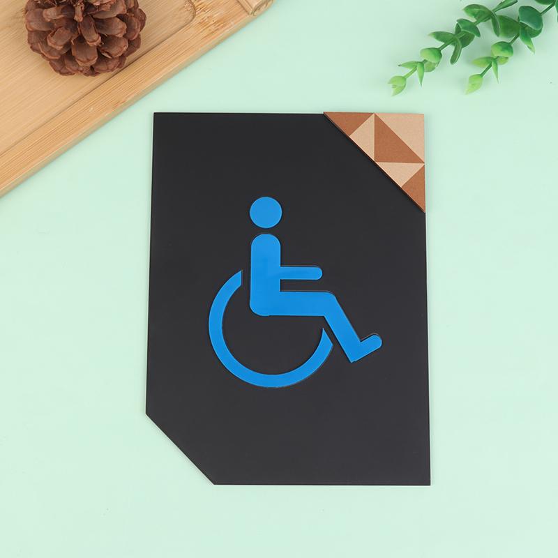 Bathroom Instruction Sign Restroom Signage Wc Wall Sticker Hotel Restaurant Public Shope Toilet Signage