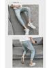 Męskie modne dżinsy skinny z dziurami w stylu koreańskim - Slim, luźne, długość 9/10 na wiosnę/lato