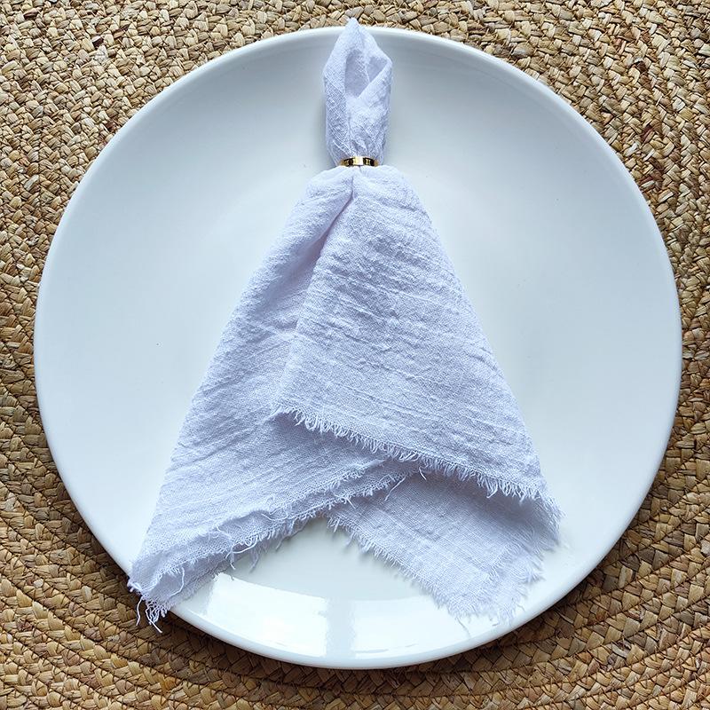 Cloth Napkins Cotton Gauze Retro Burr Rustic Kitchen Towel Dining Place Mat Wedding Party Dinner Napkin Mariage Table Decoration