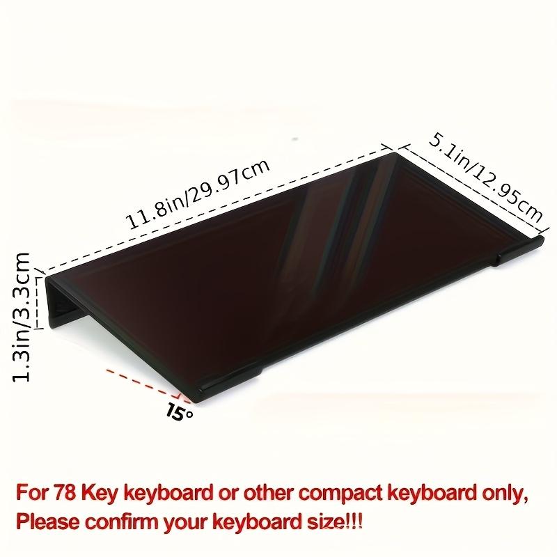 Acrylic keyboard stand, transparent desktop organizer, suitable for office/home/gaming, anti slip ergonomic design