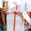 Beyonday 300pcs Handmade Lollipop Baking Stickers for Cake Box/T/Jars/Coffee Cups/Bottles, Long Label Flower Sealing Bakery Stickers for Gift