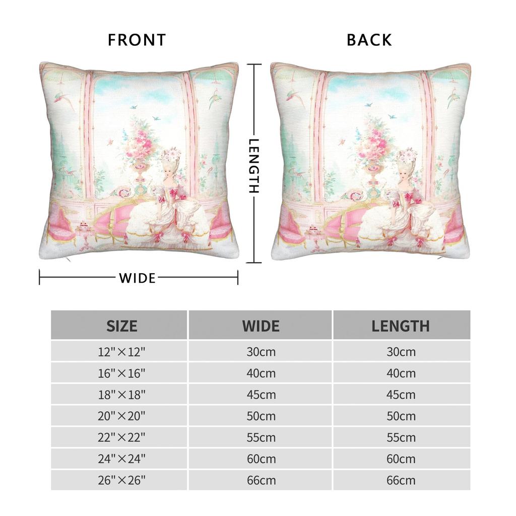 Pillow Cover Marie Antoinette Afternoon Tea In French Paris Retro Trendy Pillow Case For Sofa Car Home Decor Pillowcases