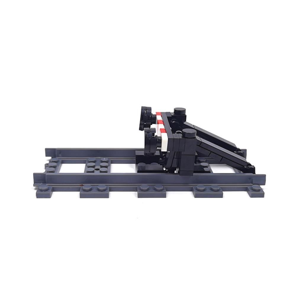 Simulated City Train Railway Buffer Track Building Blocks MOC Assembled Train Scene Combination Model Expansion Parts