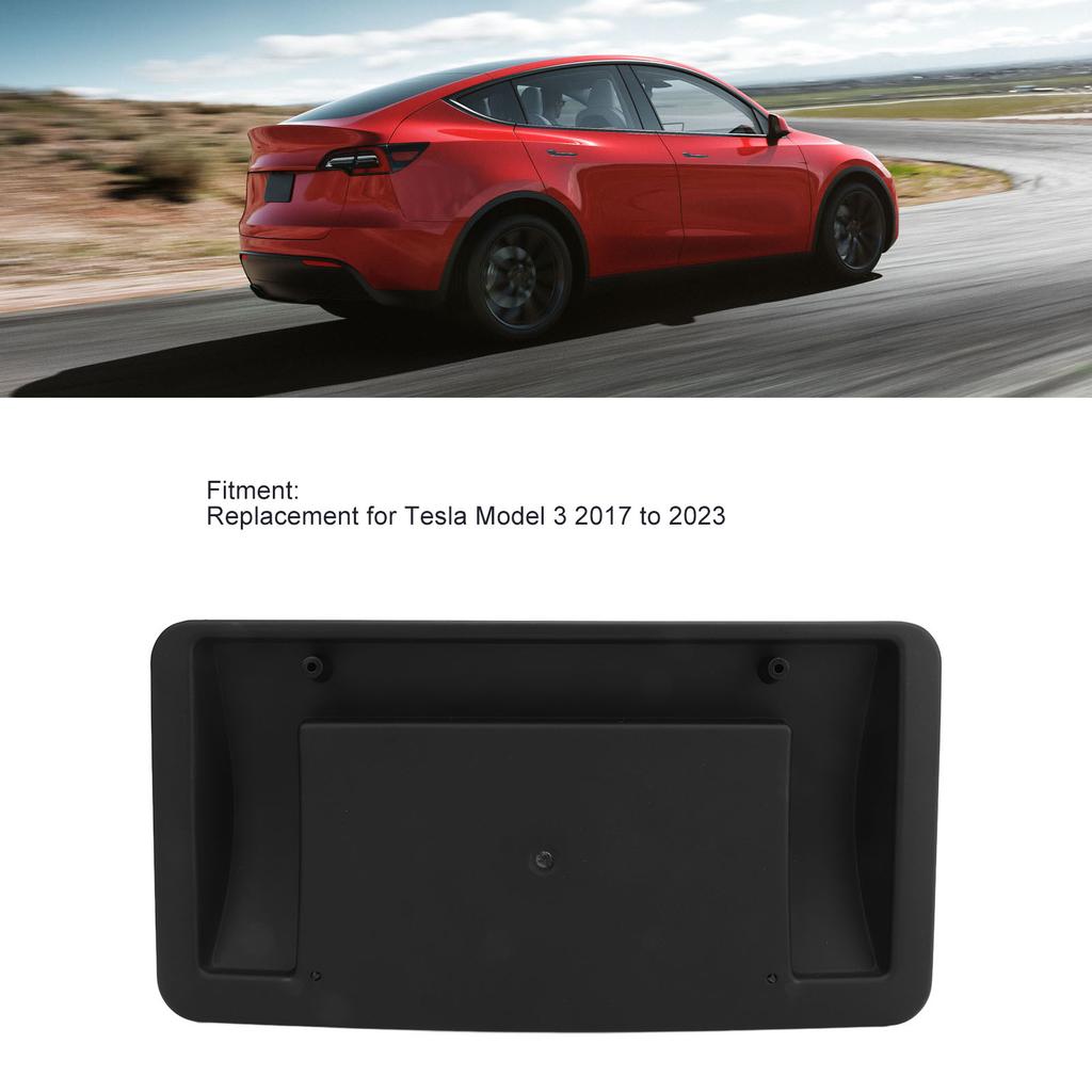 Car Front Bumper License Plate Bracket Holder Mount Frame 1096829 00 G for Tesla Model 3 2017 To 2023 US Standard License Plate Covers Frames 6