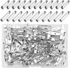 40/80 Stück Broschenverschluss Nadelrückseiten Sicherheitsverschluss Nadelstifte Metallnadelrückseiten Namensschild-Nadelclips Schmucknadeln für Abzeichen Hochzeitsanstecker