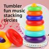 Baby Stacking Rainbow Tower Toy For Infants 6-12 Months Enhances Motor Skills