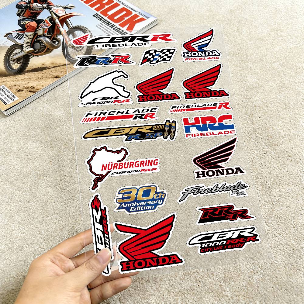 FOR HONDA CBR1000RR-R Reflective motorcycle stickers, 3M safety warning at night in the dark scooter helmets RA4 lcnd9
