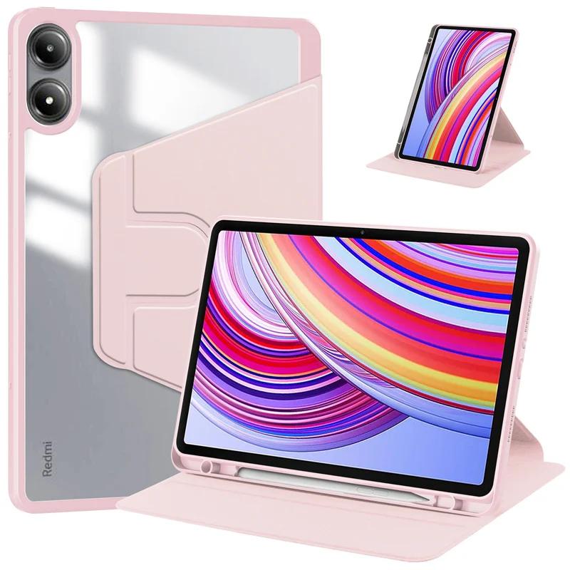 Étui Housse Pivotante à 360° Pour Redmi Pad Pro Étui 12.1 pouces avec Support Stylet Housse Pour Poco Pad 12 1 Tablette Poco Pad 12.1