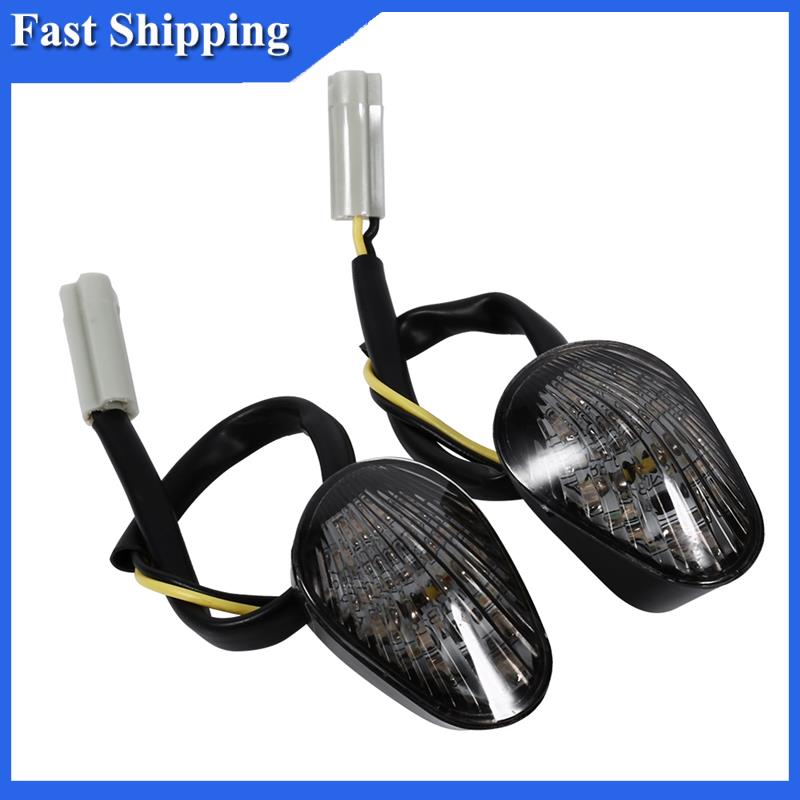 Precise 1 Pair Amber LED Turn Signal Light Indicator Lamp Flush Mount For Yamaha YZF R1 R6 R6S Smoke Smoky Color