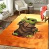 1 alfombra de área con diseño de Yoda de Star Wars de Disney, alfombra antideslizante, lavable a mano, alfombrilla de suelo, adecuada para sala de estar, dormitorio, decoración del hogar