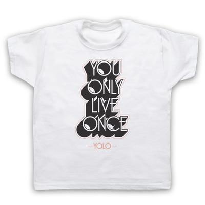 Yolo You Only Live Once Slogan Funny Retro Cool Kids Childs T-Shirt