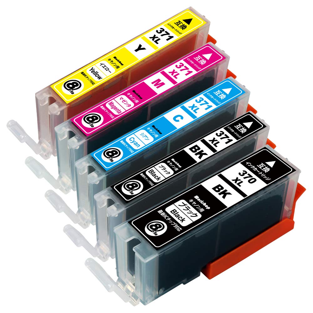 

Fully Compatible Ink Cartridges for Level Latest IC Compatible with PIXUS and MG5730 BCI-371XL (BK/C/M/Y) + BCI-370XL (BK) Full-Color High-Yield