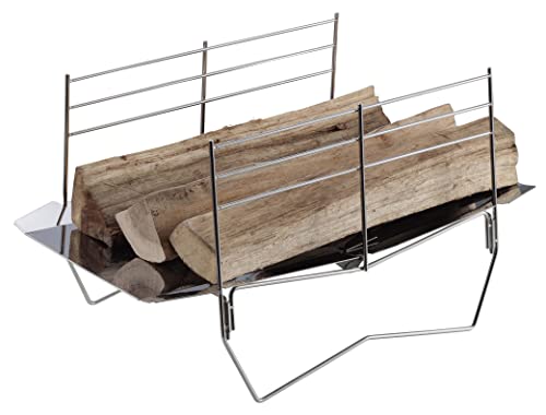 Captain Stag Solo Light Grill, lightweight and compact stainless steel fire pit with storage bag (UG-93)