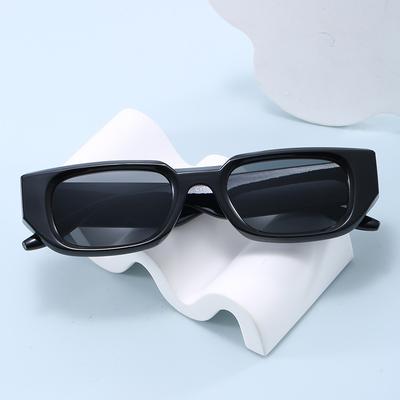 New Vintage Rectangle  Sunglasses Woman Retro Shades Black Sun Glasses Female Fashion Small Frame Mirror Square