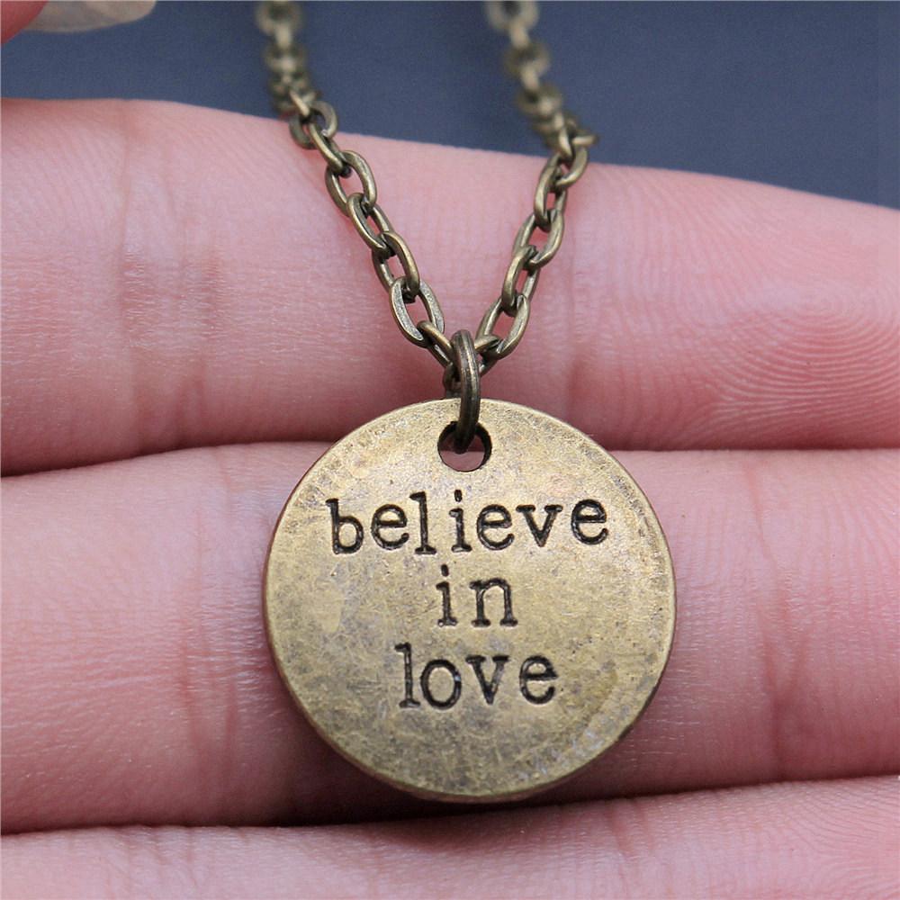 Necklace On The Neck 43cm Chain Round Tags Friendship Vintage Jewelry Supplies QN063