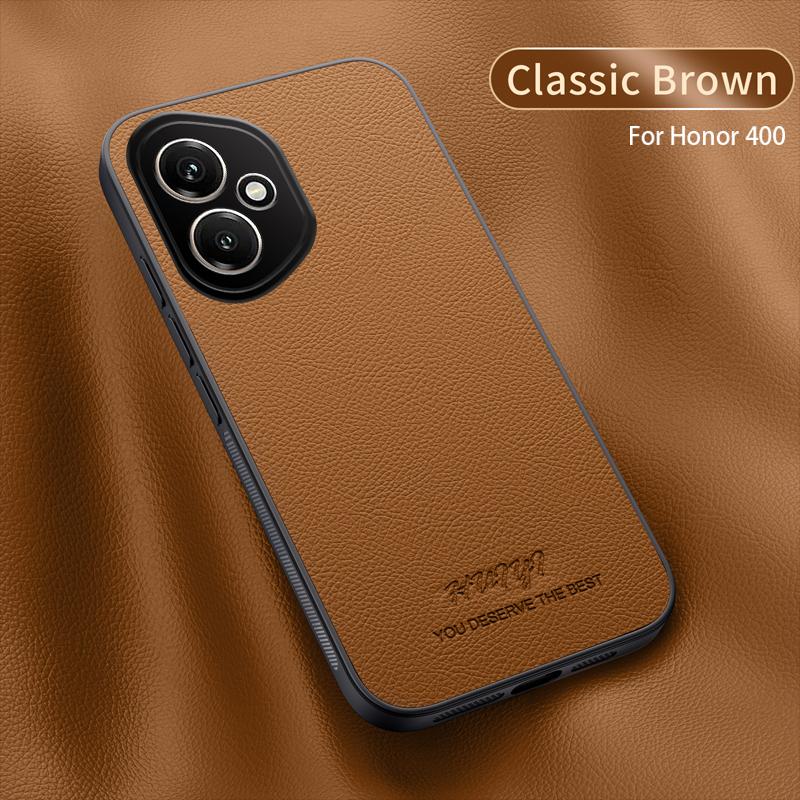 Magsafe Leather Case for Huawei Honor 400 5G Car Magnetic Holder Wireless Charging Silicone Hard Phone Cover Honor400 DNY-NX9