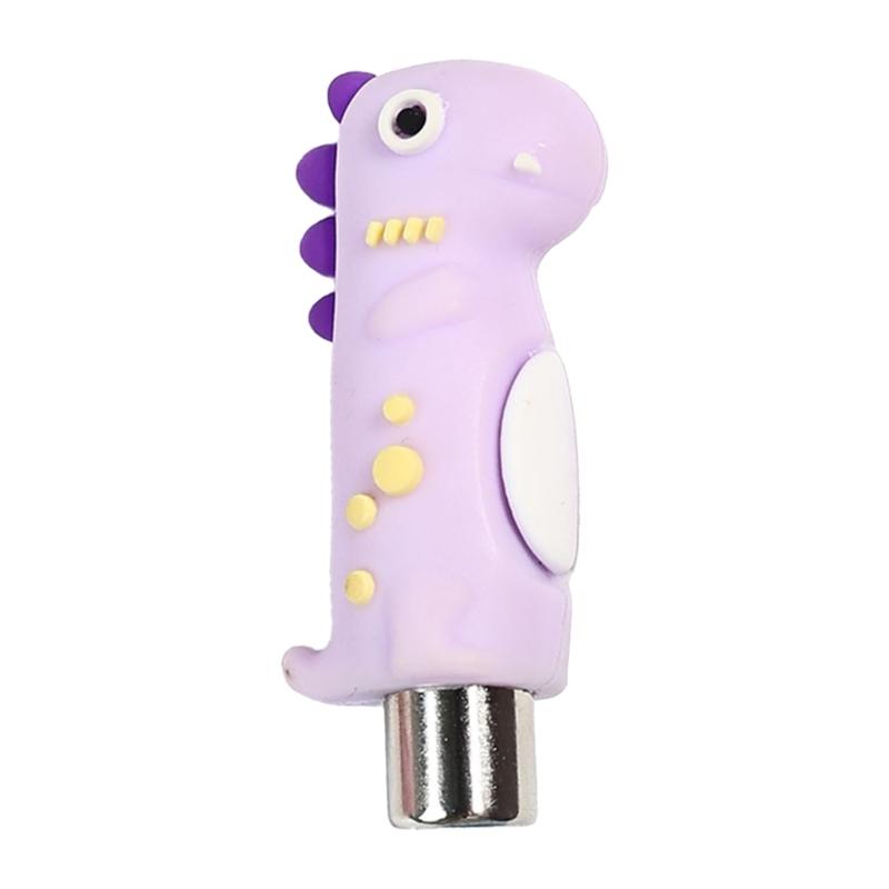 

Soft Silicone Cats Eye Nail Magnets Nail Art Magnetic Pen Dinosaur Shape NonSlip Comfort Handle For Precise Application фиолетовый