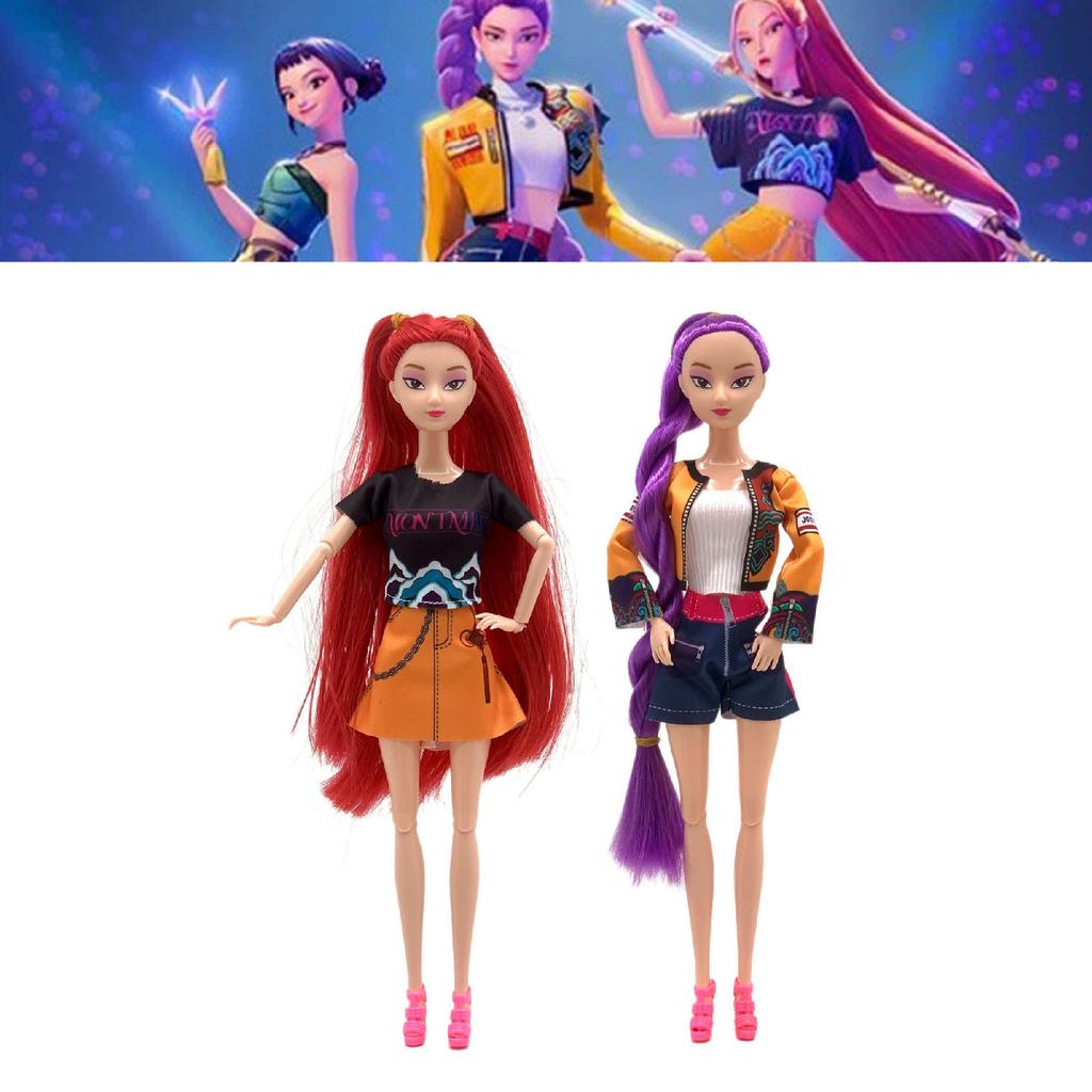 Non-Toxic New 11In Kpop Demon Hunters Action Figure K-Pop Demon Slayer Vinyl Doll Rumi Zoey Mira Character Vinyl Figurine Fan Club Gifts