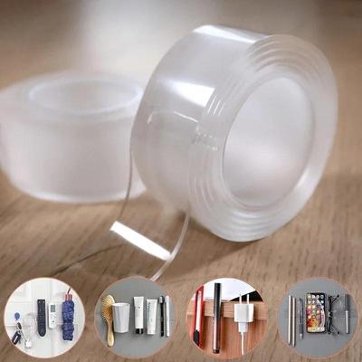 Doppelseitiges Klebeband mit wasserfestem, wiederverwendbarem, transparentem Kleber, Anzug für die Badezimmerdekoration zu Hause, 1/2/3/5 Meter
