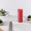 Bougie en cire LED - LUMINEO - Ø7x19cm - Rouge - Intérieur - Contemporain