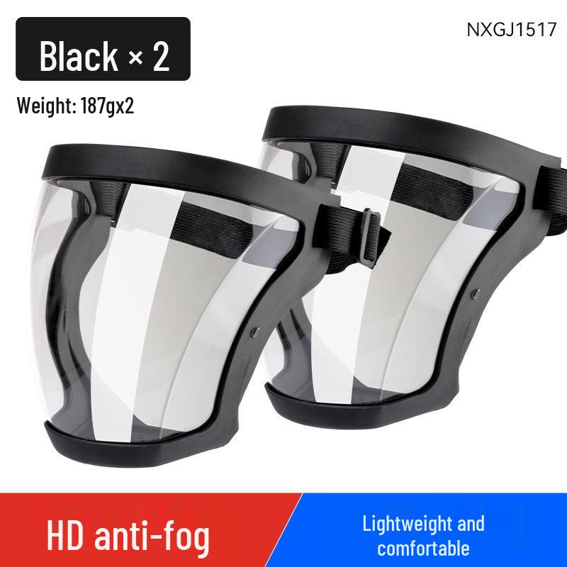 Full Face Shield for Pesticide Spraying, Industrial Grinding, Cutting, Anti-Fog, Dustproof, Oil Smoke Protection, High Transparency.